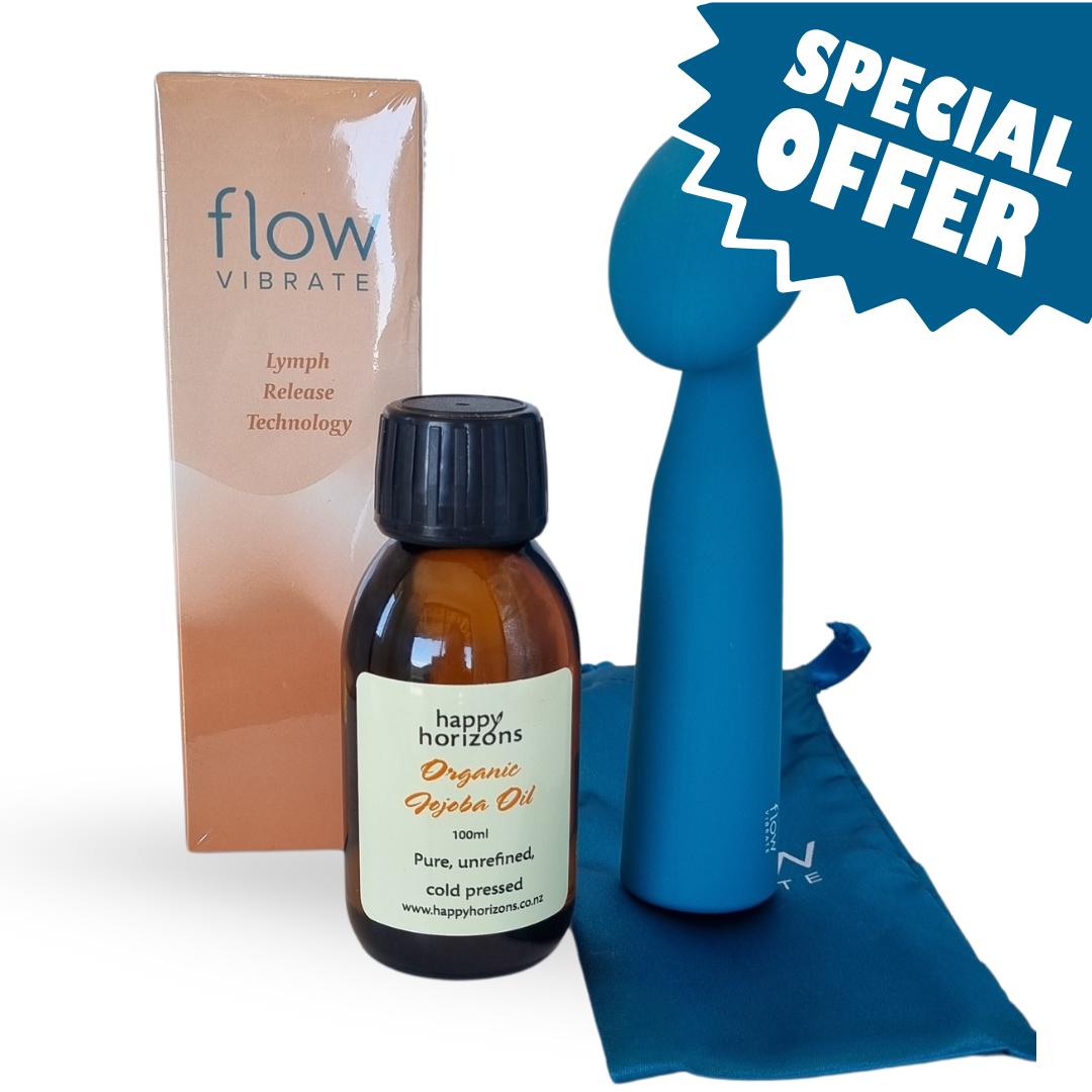 Flow Vibrate Vibrating Facial Massager With FREE Organic Jojoba Oil