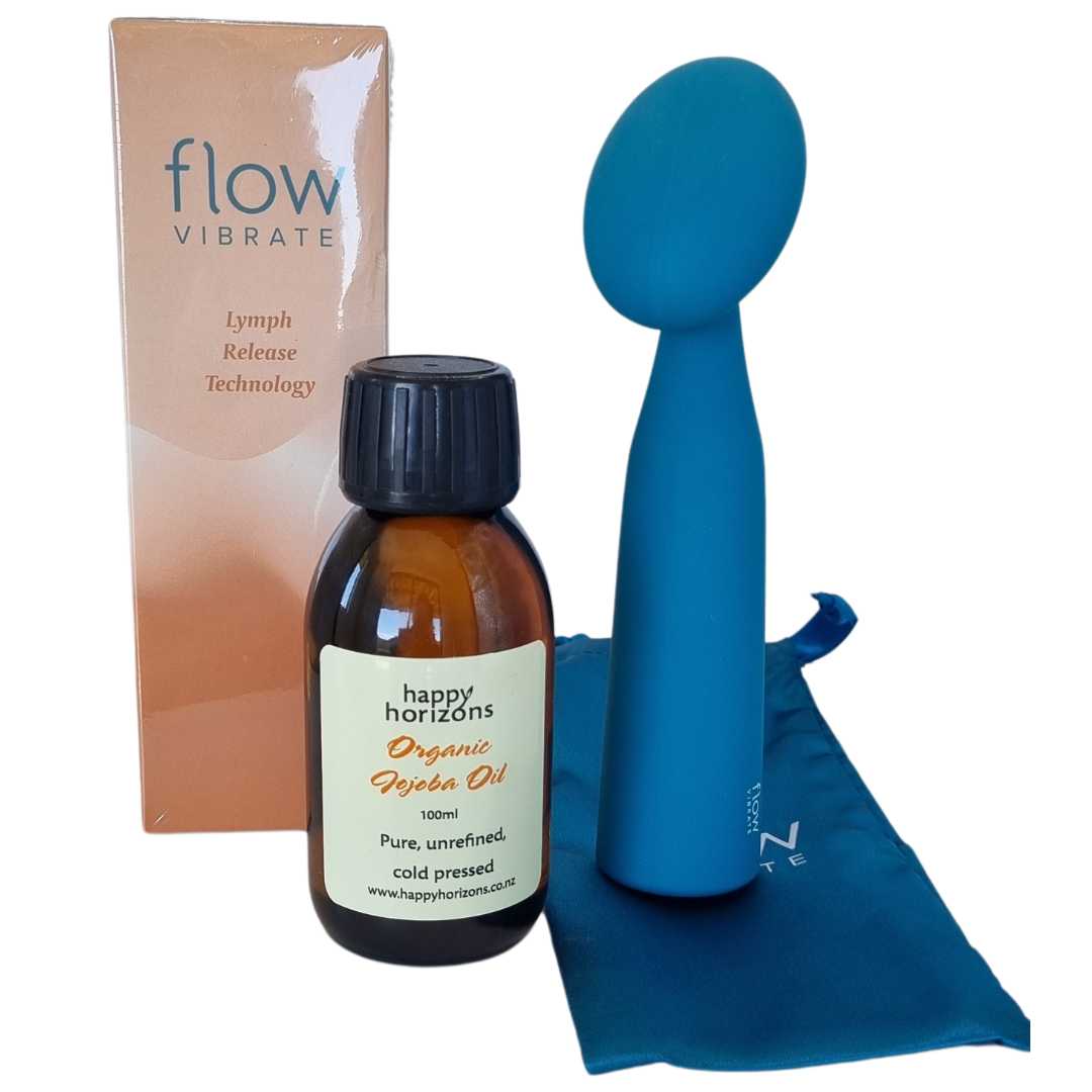 Flow Vibrate Vibrating Facial Massager With FREE Organic Jojoba Oil